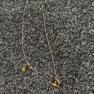 JC & Co Semi Colon Gold Tone Necklace